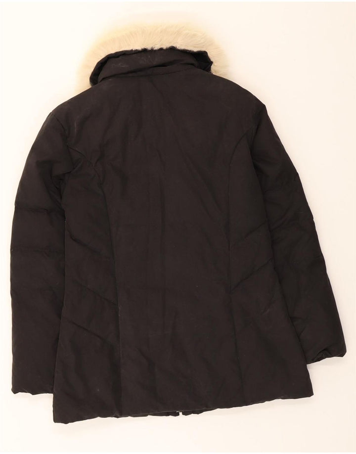 SERGIO TACCHINI Womens Padded Jacket UK 14 Medium Black Polyester Vintage Sergio Tacchini and Second-Hand Sergio Tacchini from Messina Hembry 