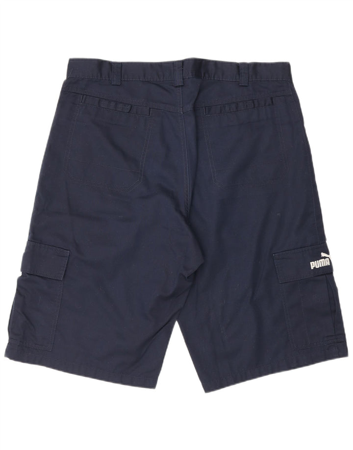 PUMA Herre Cargo Shorts Medium W32 Marineblå Bomuld