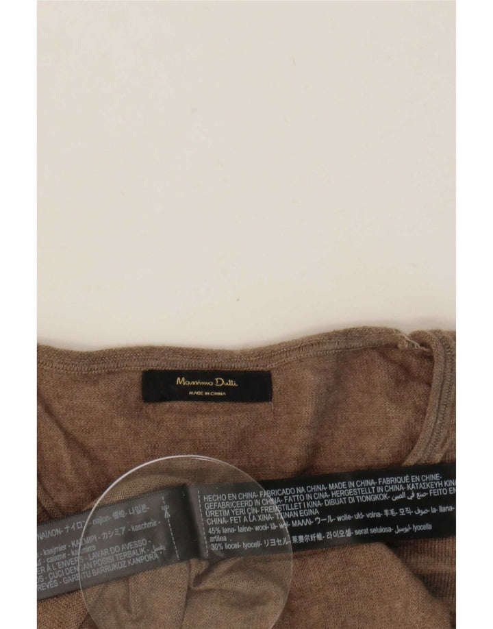 Massimo Dutti Dame Jumper Sweater UK 10 Lille Brun