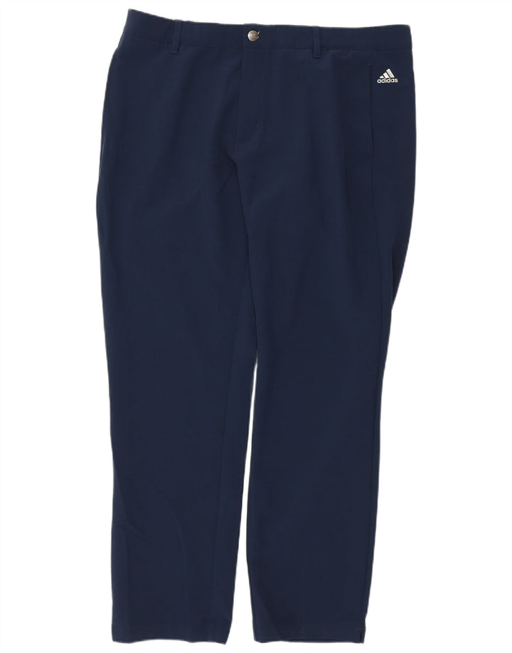 ADIDAS Straight Chino-bukser til mænd W38 L32 Marineblå polyester