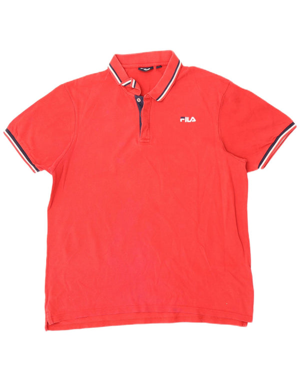 Fila herre poloskjorte 2XL rød bomuld