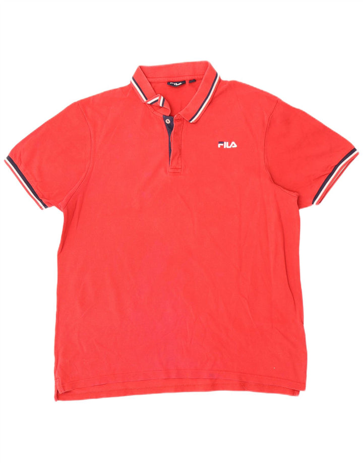 Fila herre poloskjorte 2XL rød bomuld