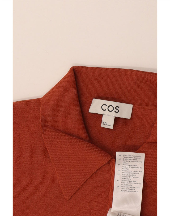Cos Herre Polo Shirt Lille Orange Viscose