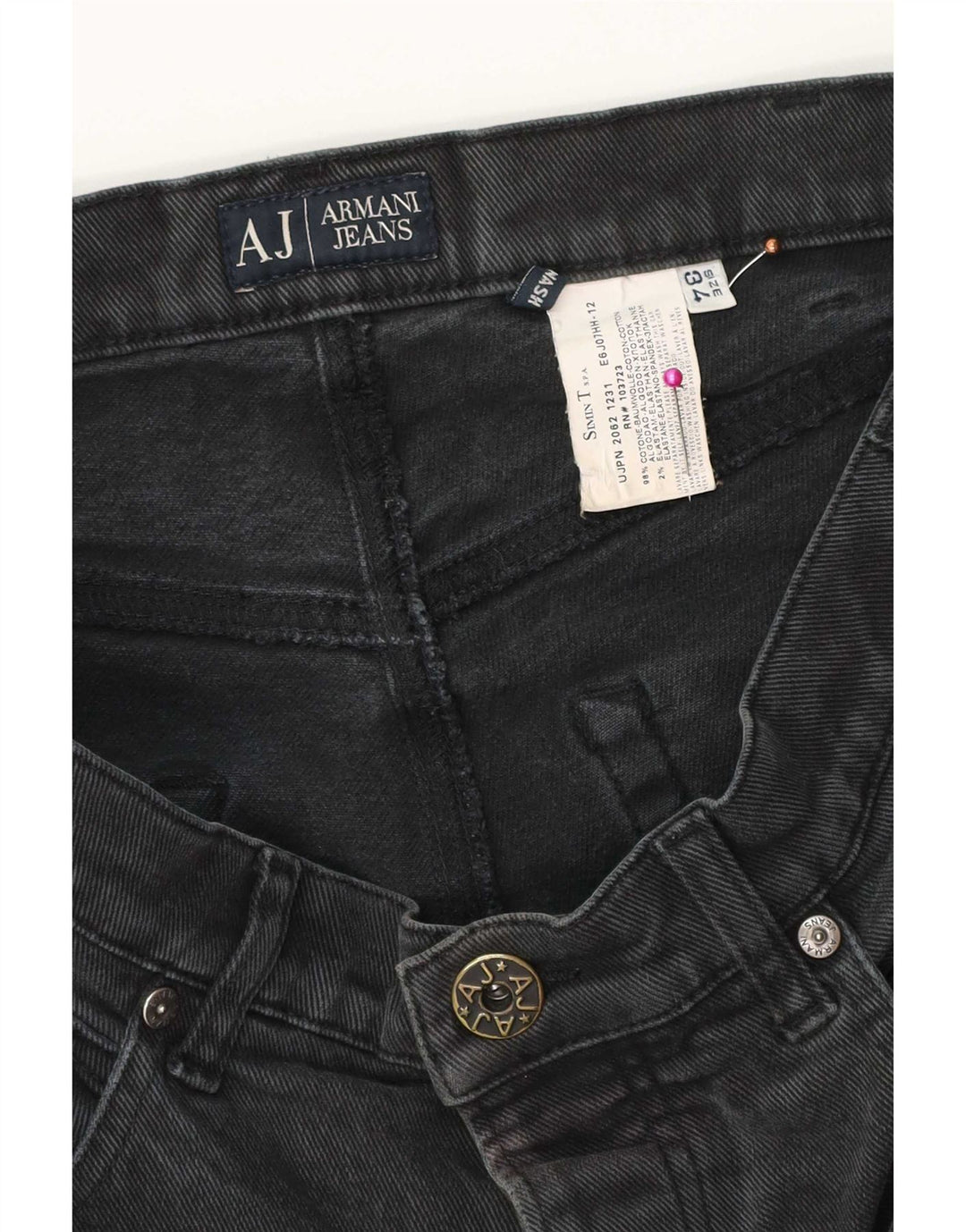 Armani Jeans Herre Lige W34 L32 Sort Bomuld