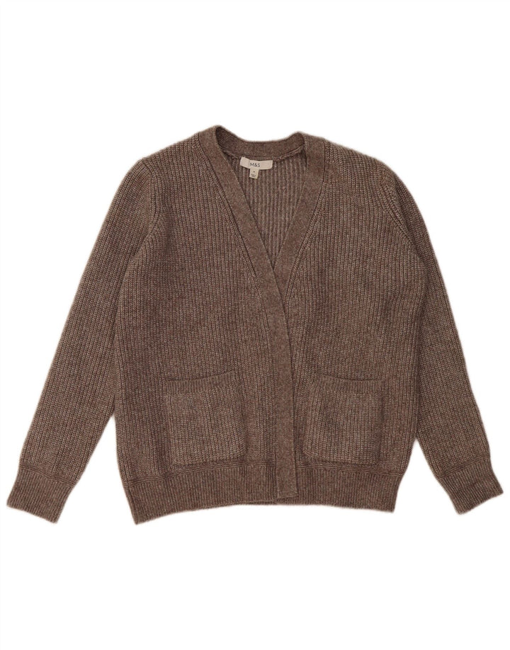 Marks & Spencer Dame oversized cardigan sweater UK 14 Medium Grey Flecked