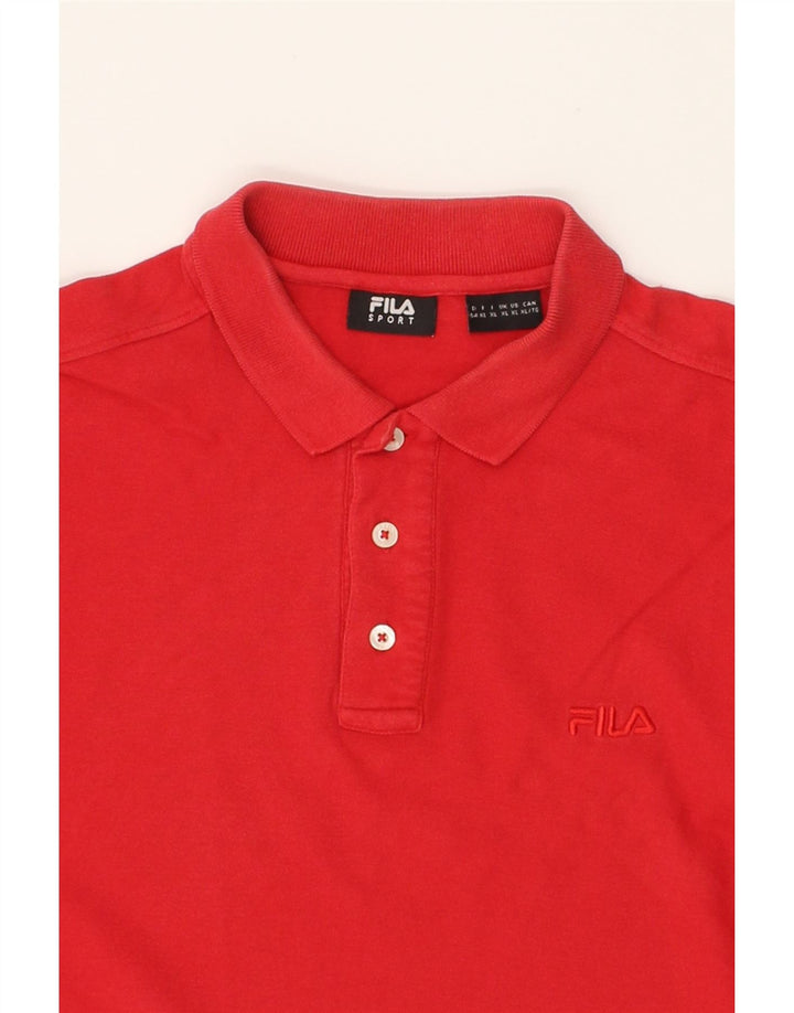 FILA Mens Polo Shirt XL Red Cotton Vintage Fila and Second-Hand Fila from Messina Hembry 