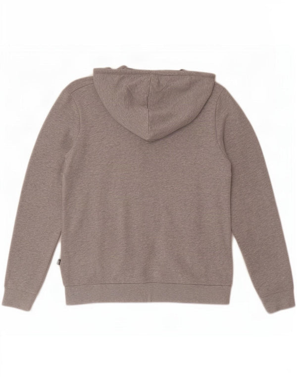 Puma Graphic Hoodie Jumper UK 14 Medium Grey Flecked Bomuld