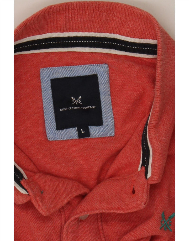 CREW CLOTHING Mens Polo Shirt Large Red Cotton Vintage Crew Clothing and Second-Hand Crew Clothing from Messina Hembry 