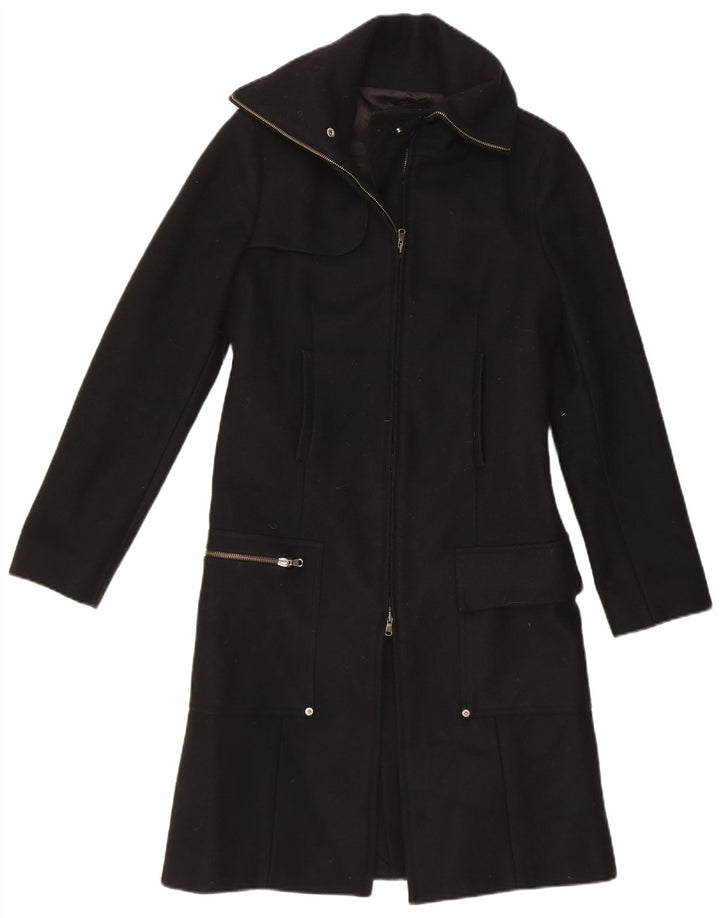 PATRIZIA PEPE Womens Firenze Overcoat IT 44 Medium Black Wool