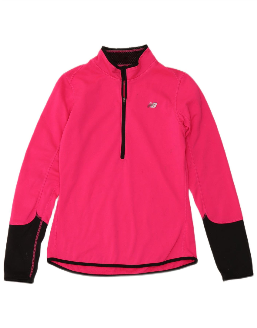NEW BALANCE Womens Pullover Tracksuit Top UK 10 Small Pink Colourblock