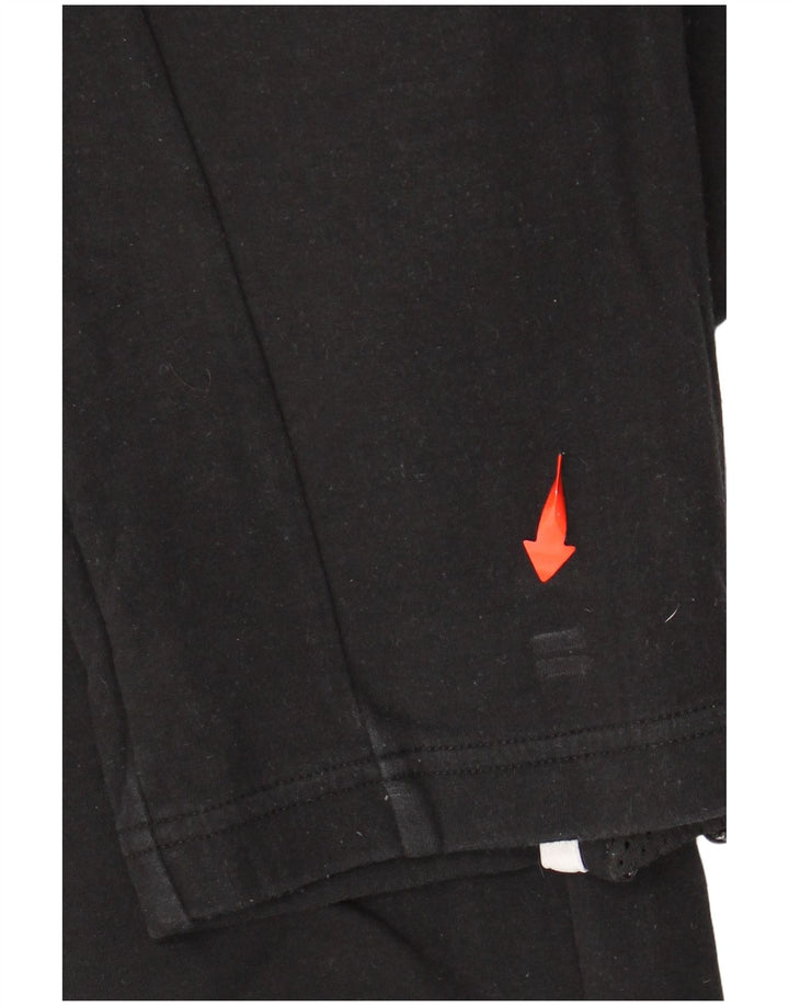 ADIDAS Træningsdragtsbukser til kvinder UK 16/18 Stor sort bomuld