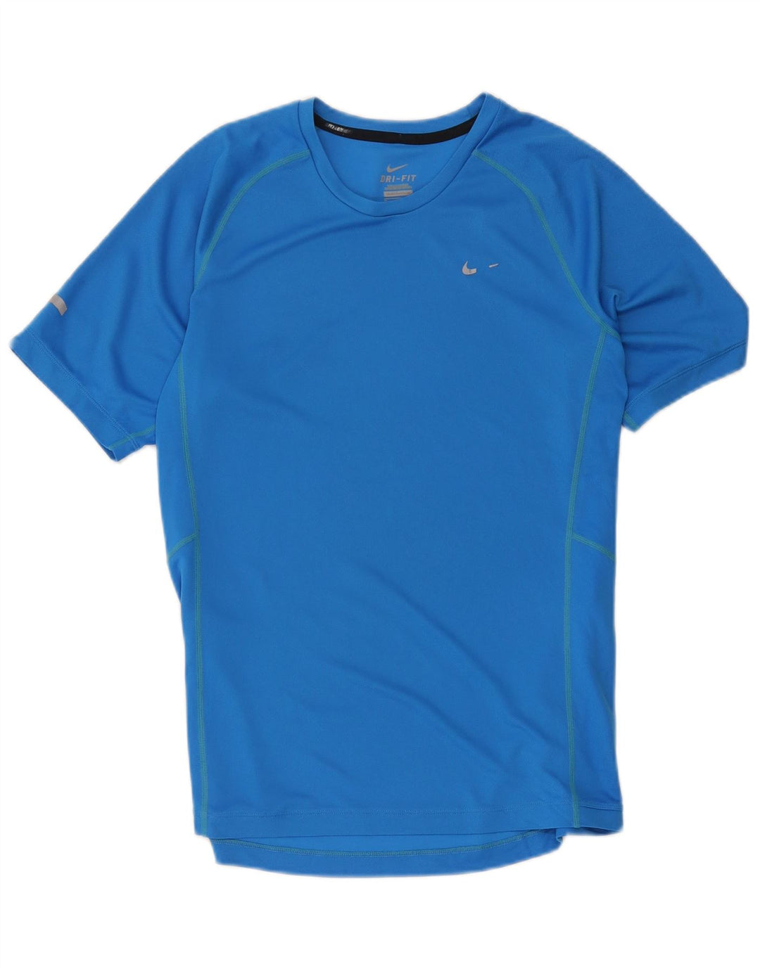 Nike Dri Fit T-shirt top mellemblå polyester til mænd