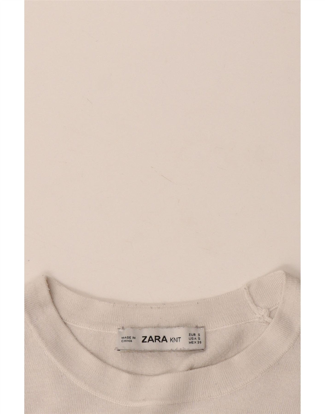 Zara Dame sweater med rund hals DK 10 Small White