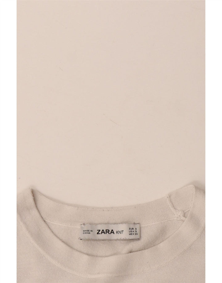 Zara Dame sweater med rund hals DK 10 Small White