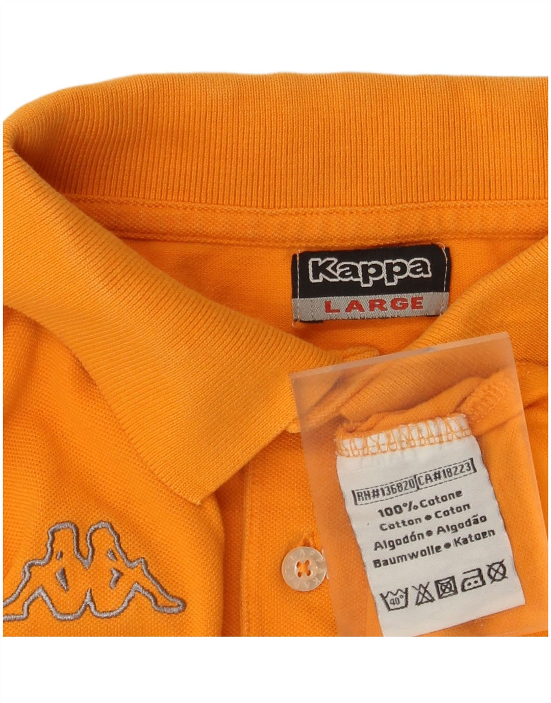 Kappa herre poloskjorte stor orange bomuld