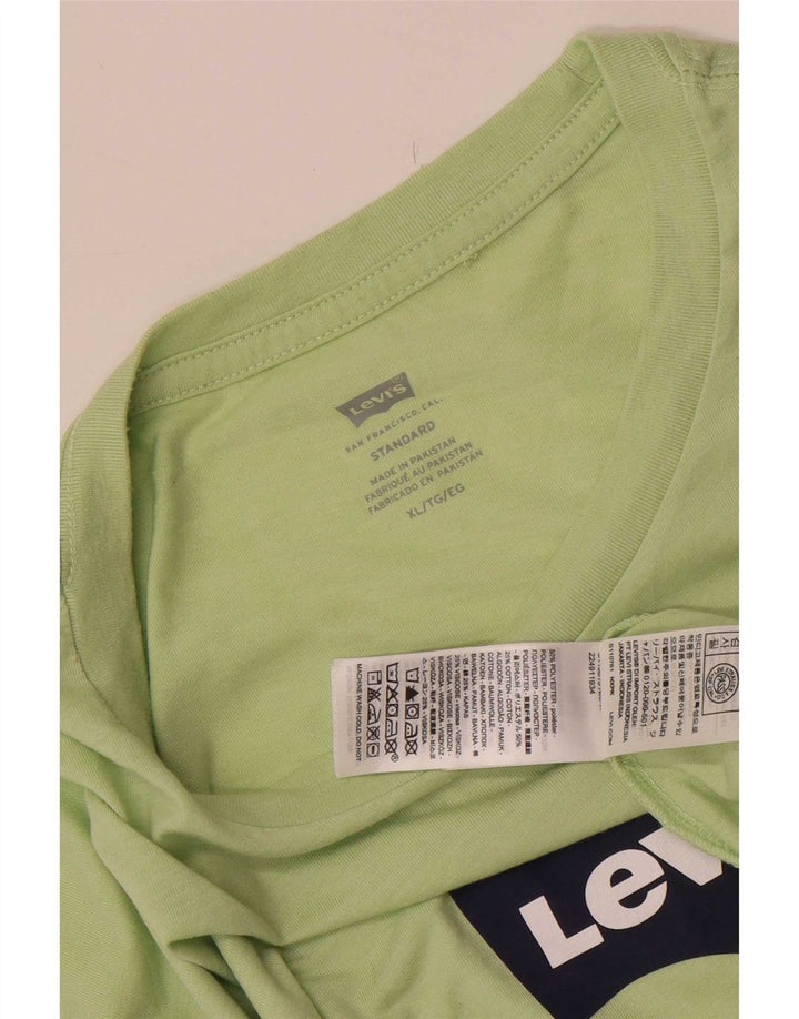Levi's Herre Standard Grafisk T-Shirt Top XL Grøn Polyester