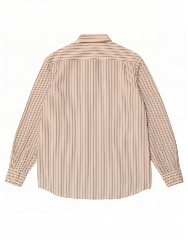 Lacoste herreskjorte str. 40 Medium hvid stribet bomuld