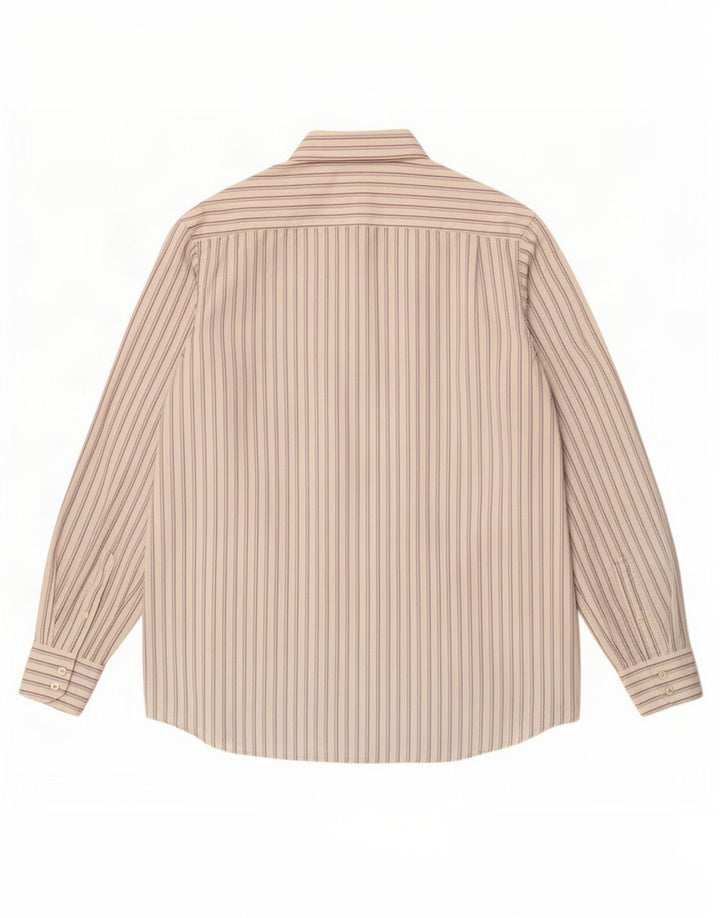 Lacoste herreskjorte str. 40 Medium hvid stribet bomuld
