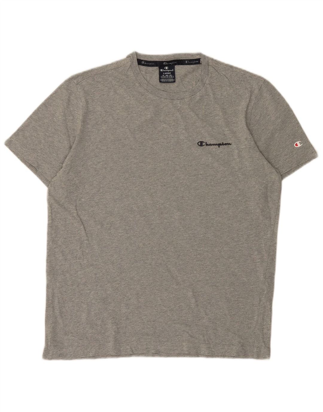 Champion Herre T-Shirt Top Stor Grå Flecked