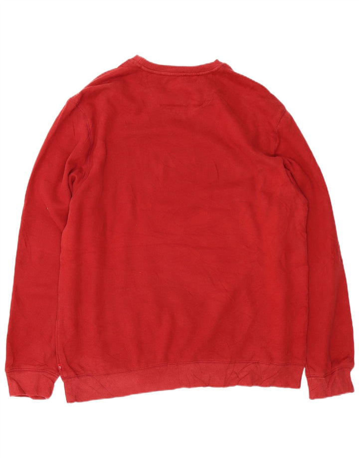 Izod Herre Sweatshirt Jumper Stor Rød Bomuld