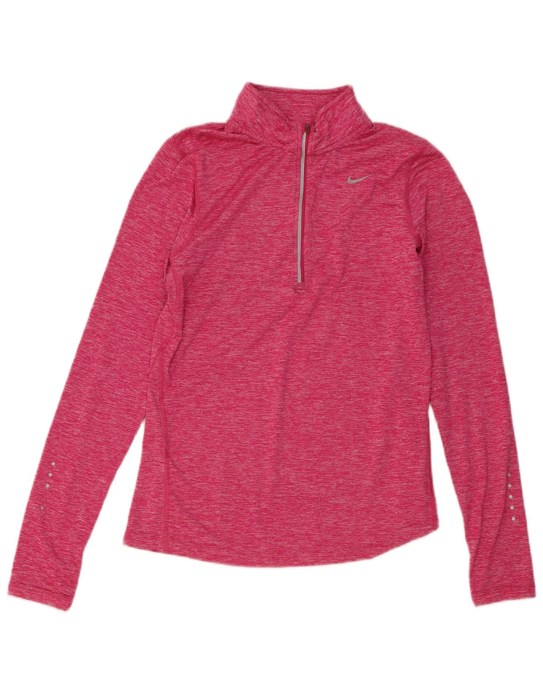 Nike sweater med lynlås til kvinder, træningsdragt Top UK 10 Small Pink Polyester