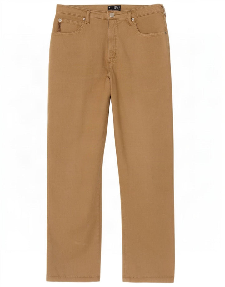 Armani Dame Straight Jeans W31 L26 Beige Bomuld