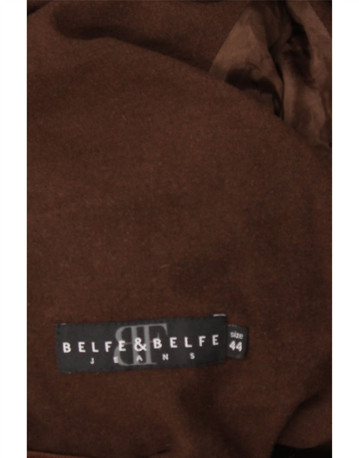 BELFE & BELFE Womens Oversized Hooded Padded Jacket IT 44 Medium Brown Vintage Belfe & Belfe and Second-Hand Belfe & Belfe from Messina Hembry 