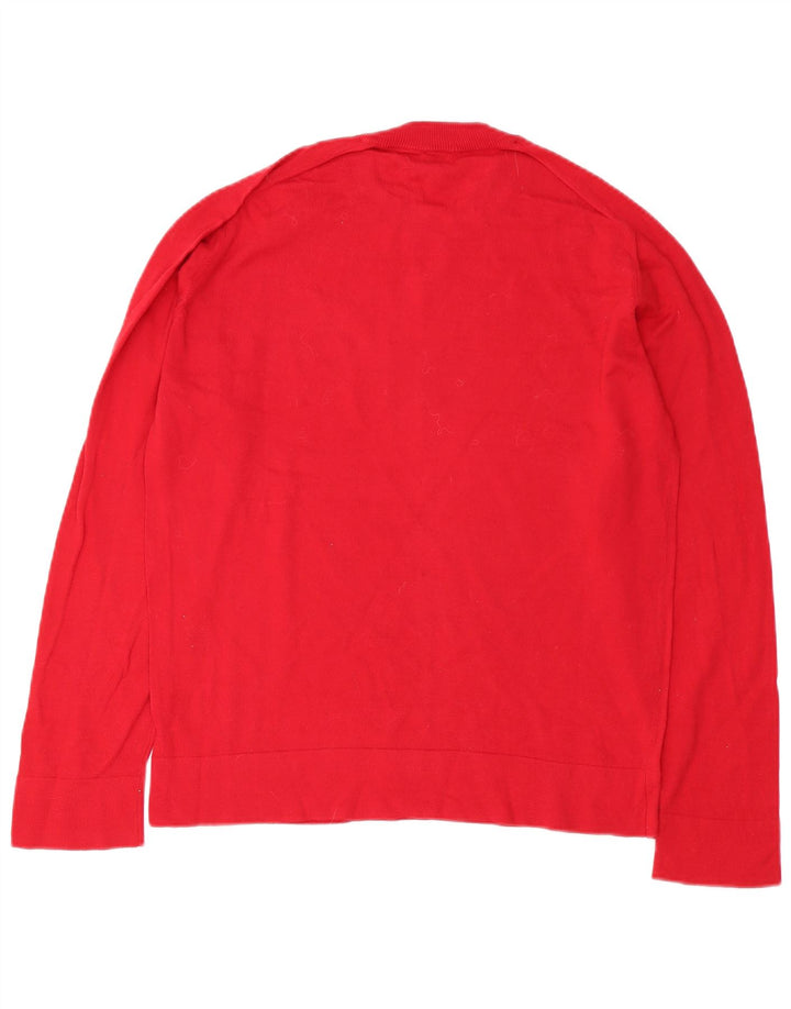 Calvin Klein Jeans Herre Crew Neck Jumper Sweater Medium Rød Bomuld