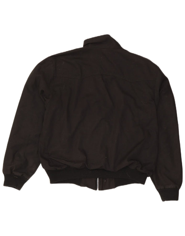 Vintage Bomber Jacket UK 42 XL sort polyester