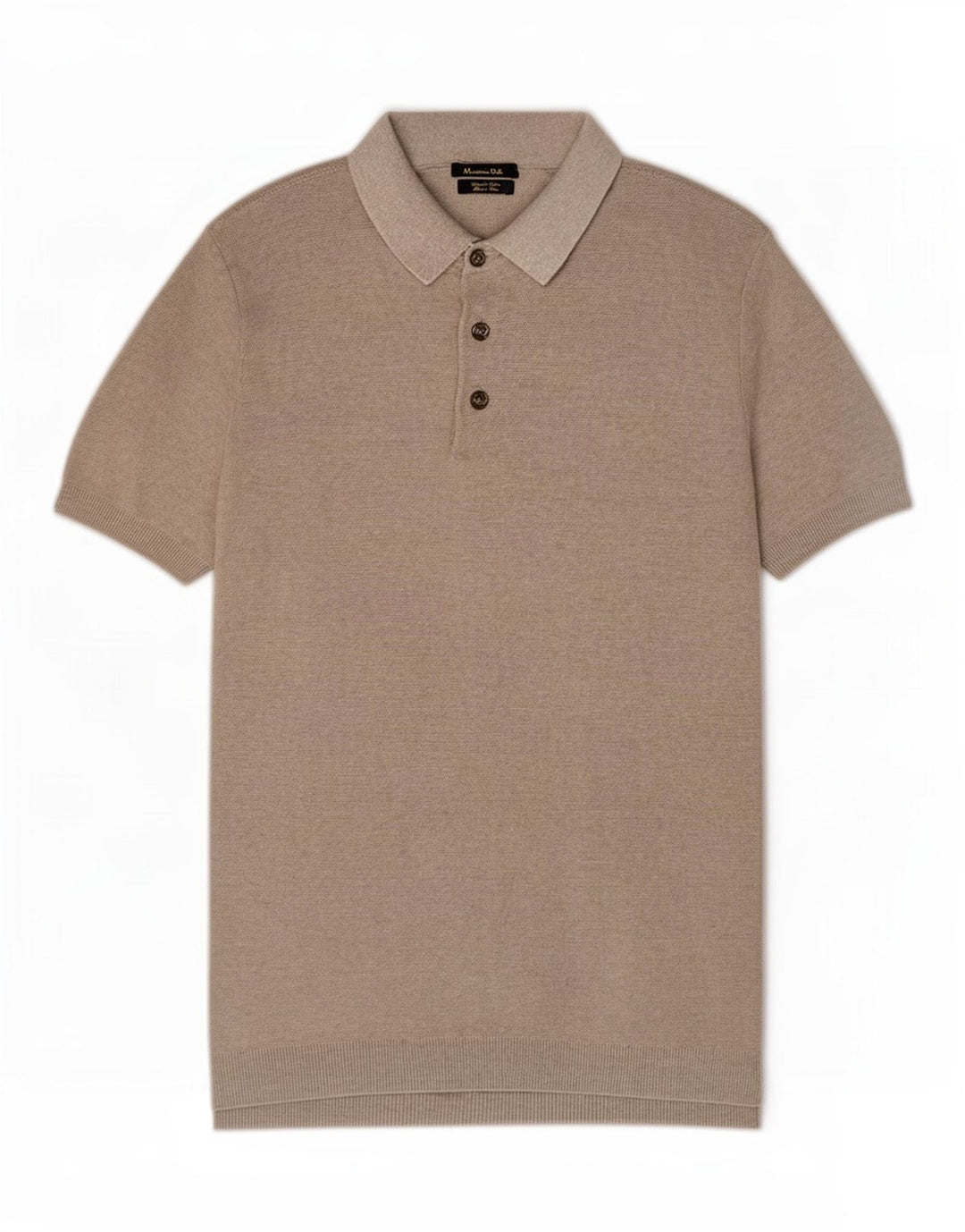 Massimo Dutti Herre Polo Shirt Stor Grå Bomuld