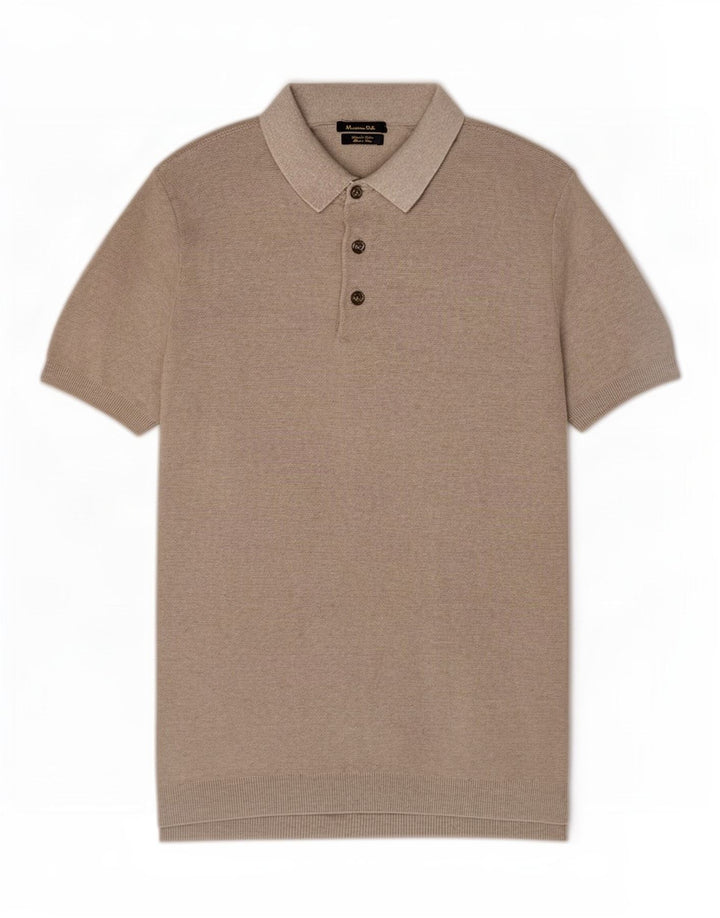 Massimo Dutti Herre Polo Shirt Stor Grå Bomuld