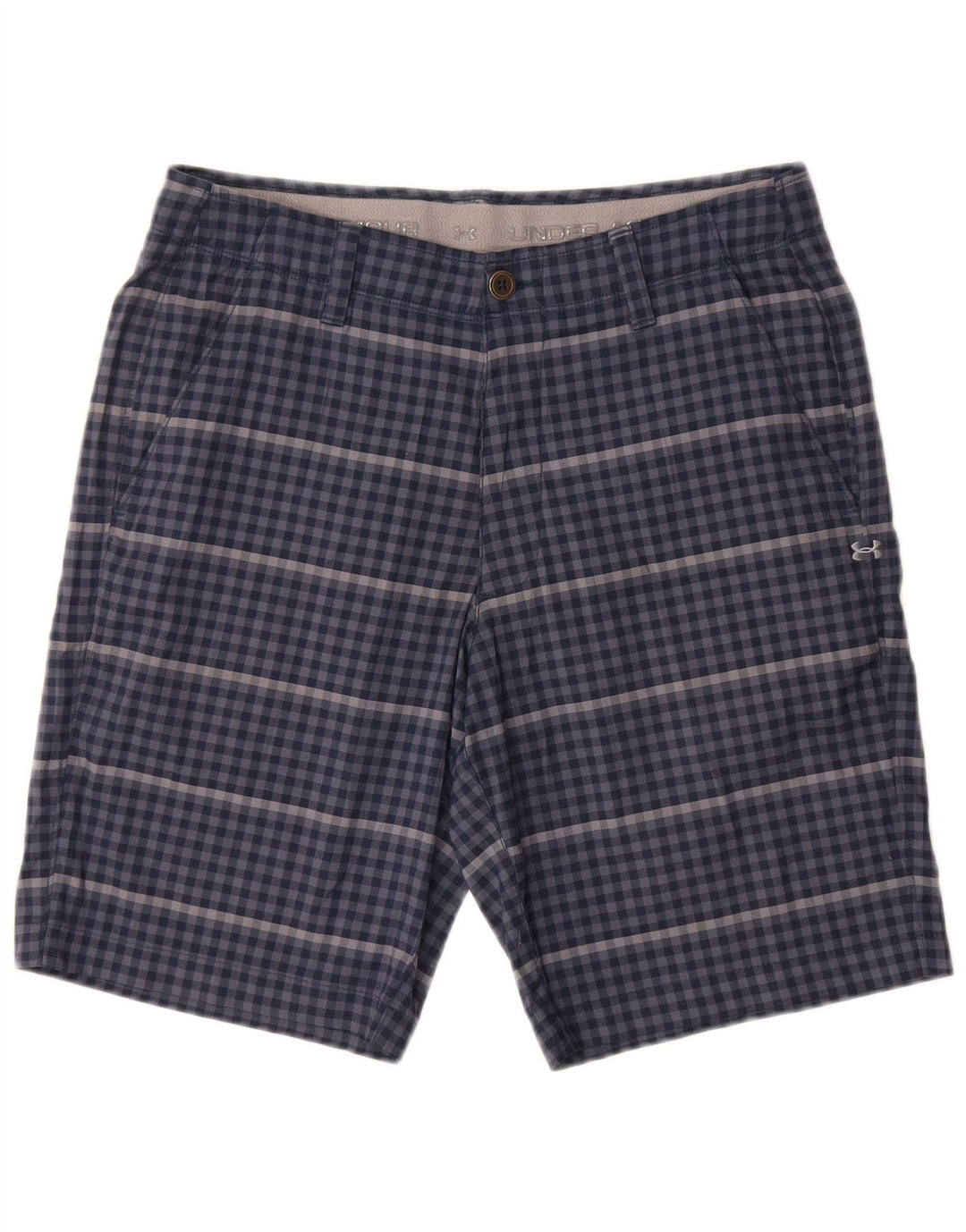 Under Armour Herre Chino Shorts W32 Medium Blue Gingham Polyester