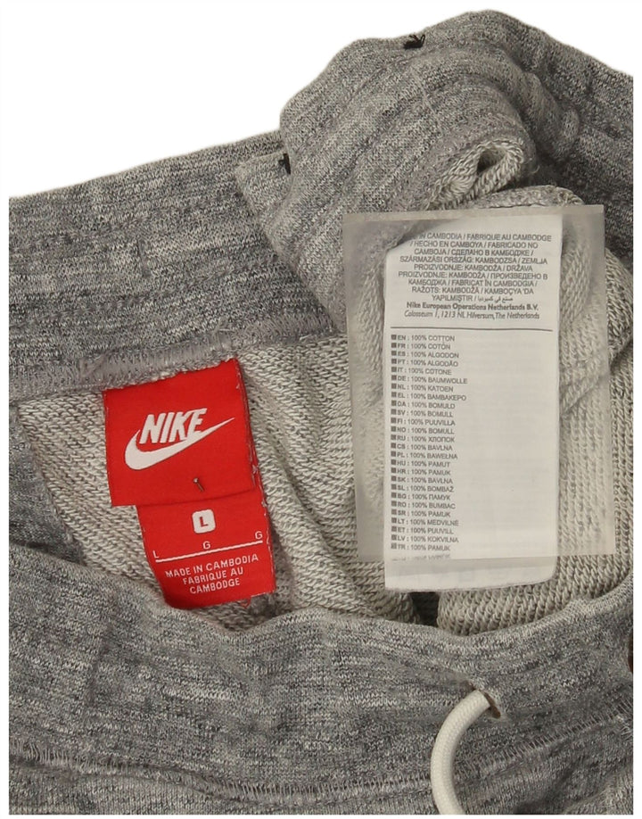 Nike sportsshorts til mænd, store grå flækkede bomuld