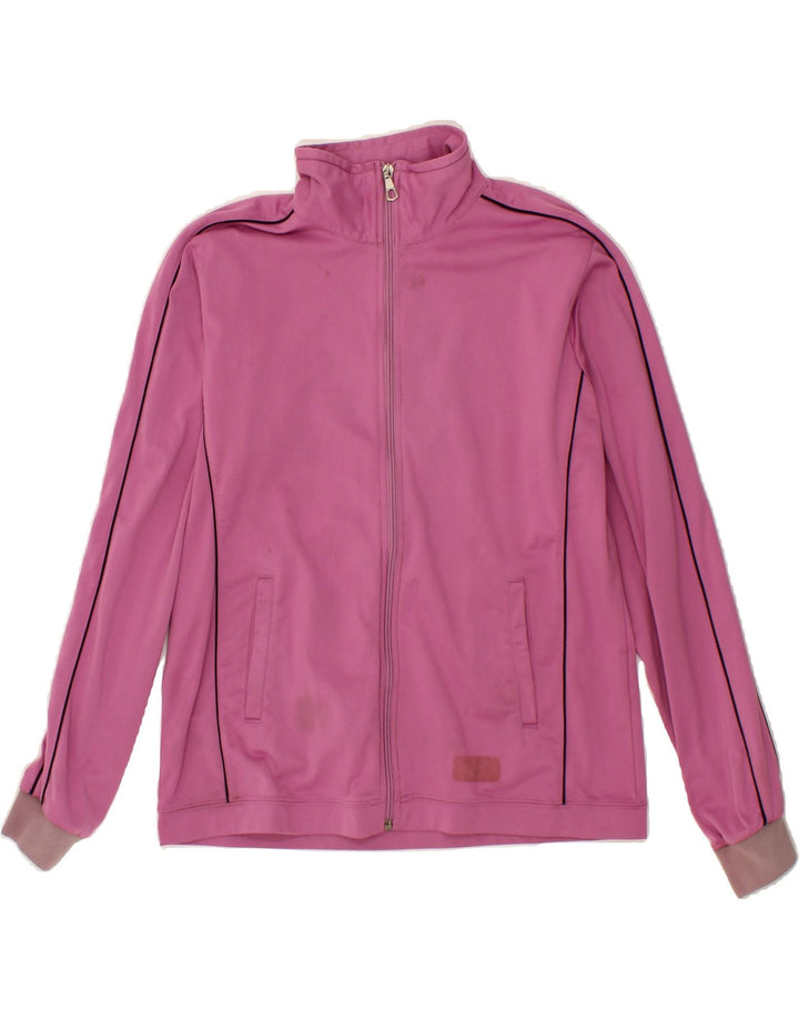 CHAMPION Womens Tracksuit Top Jacket UK 14 Medium Pink Polyester Vintage Champion and Second-Hand Champion from Messina Hembry 