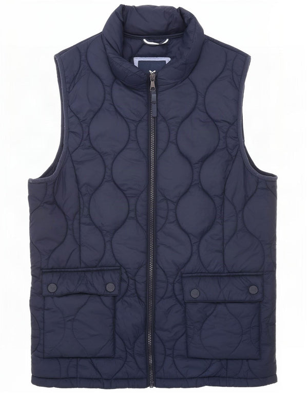 Besætningstøj Dame Polstret Gilet UK 14 Large Navy Blue Nylon