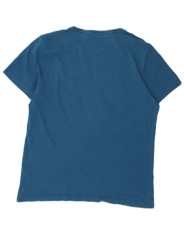 Tommy Hilfiger Herre Grafisk T-Shirt Top XL Blå Bomuld