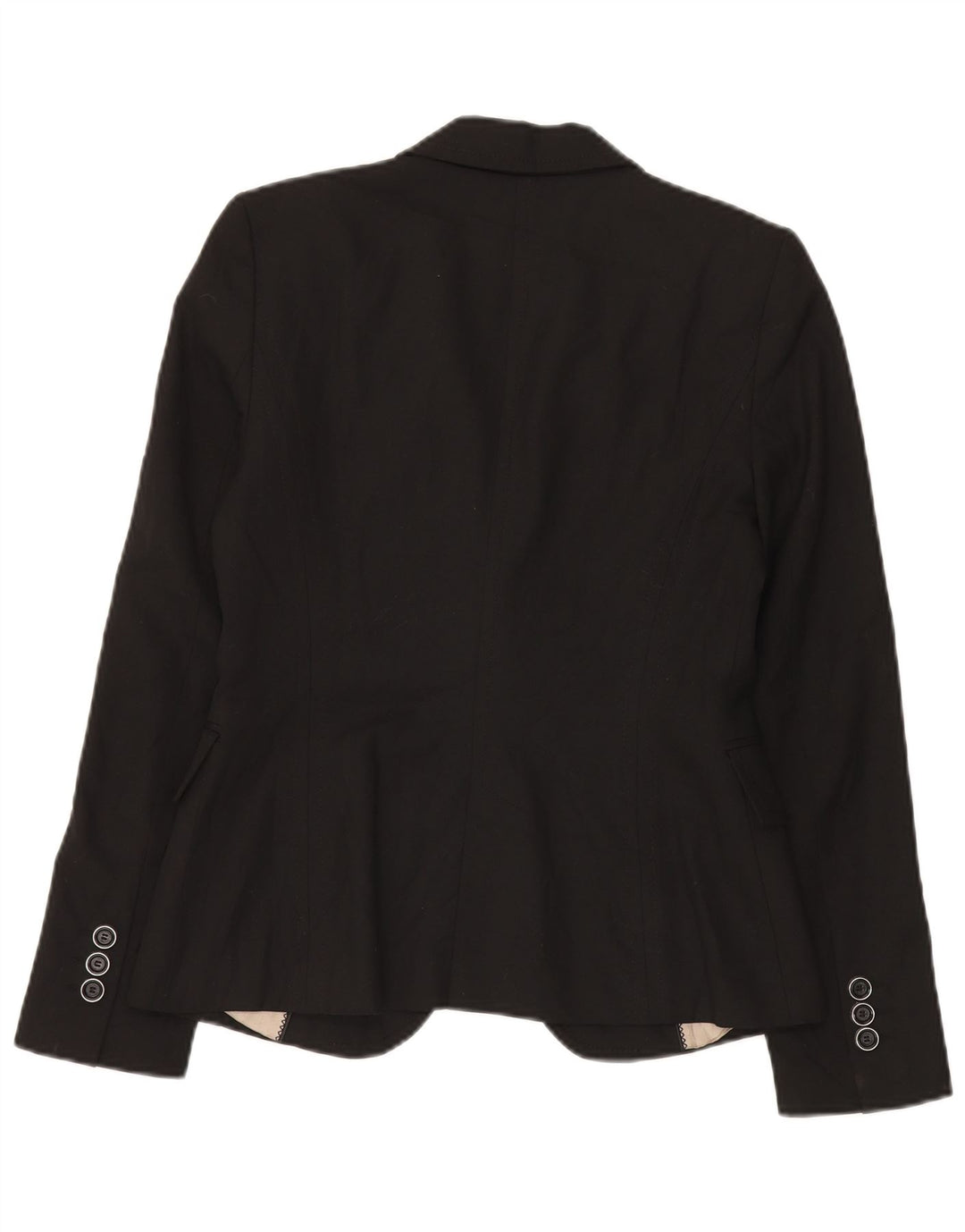 Zara Dame 1 Knap Blazer Jakke EU 38 Lille Sort