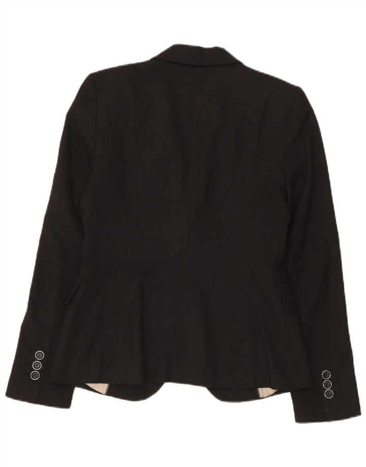 Zara Dame 1 Knap Blazer Jakke EU 38 Lille Sort