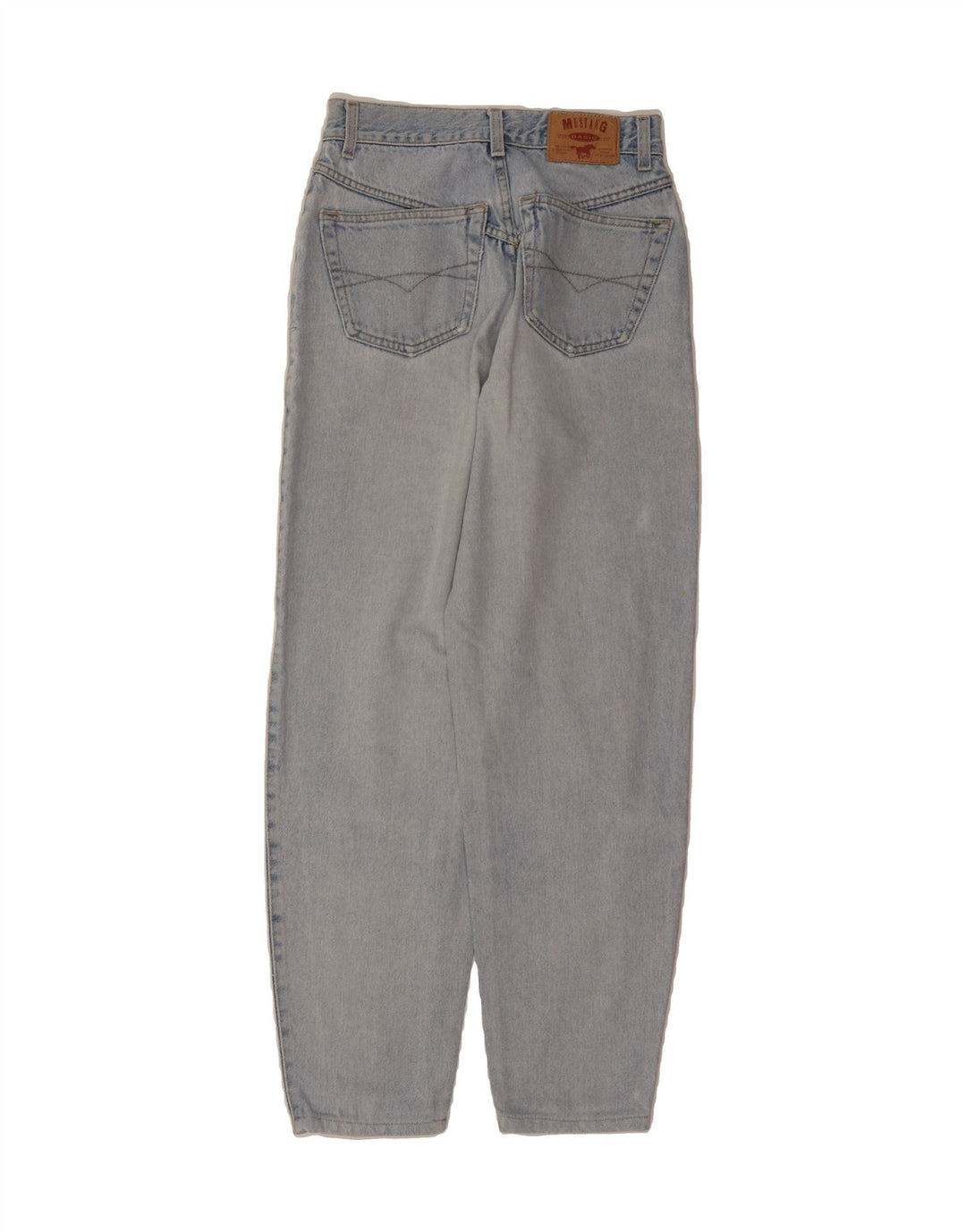 MUSTANG Womens Distressed Tapered Jeans W28 L29 Blue Vintage Mustang and Second-Hand Mustang from Messina Hembry 