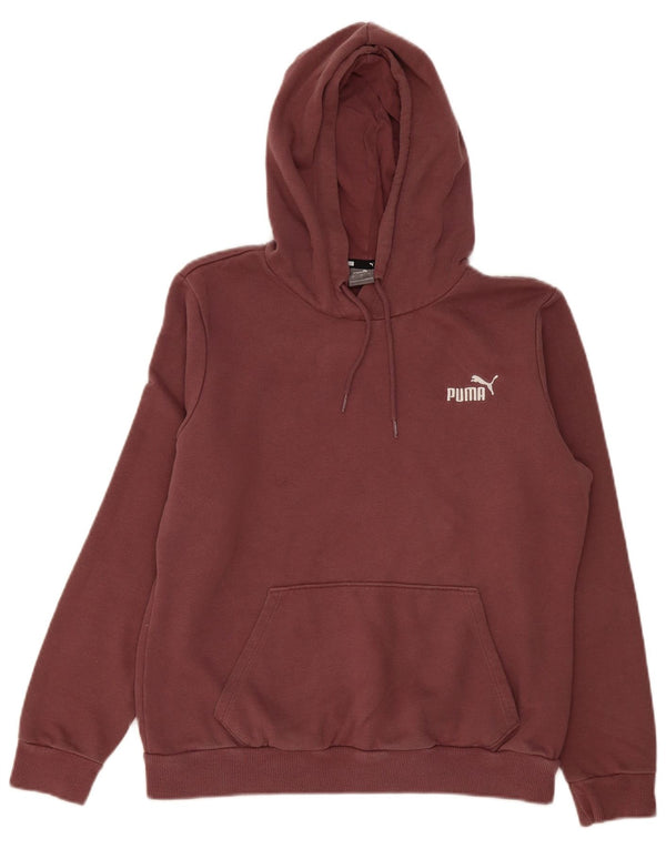 Puma Dame Hoodie Jumper UK 16 Large Bourgogne Bomuld