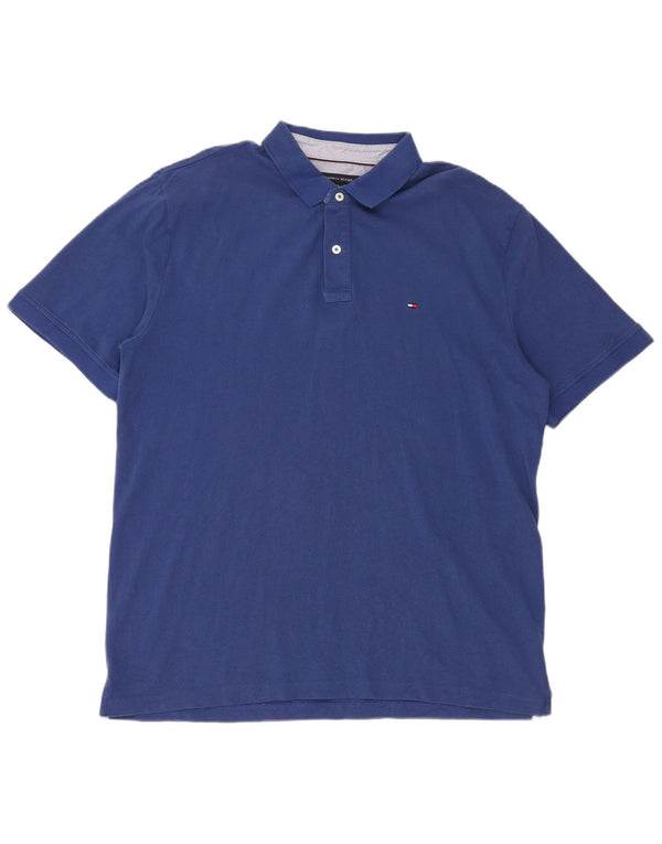 Tommy Hilfiger Herre Kortærmet Polo Shirt 2XL Blå Bomuld