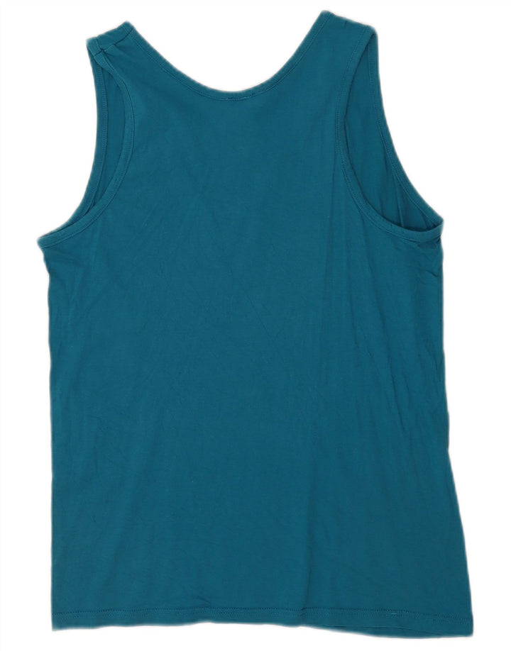 Kappa Damevest Top UK 12 Medium Blue Bomuld