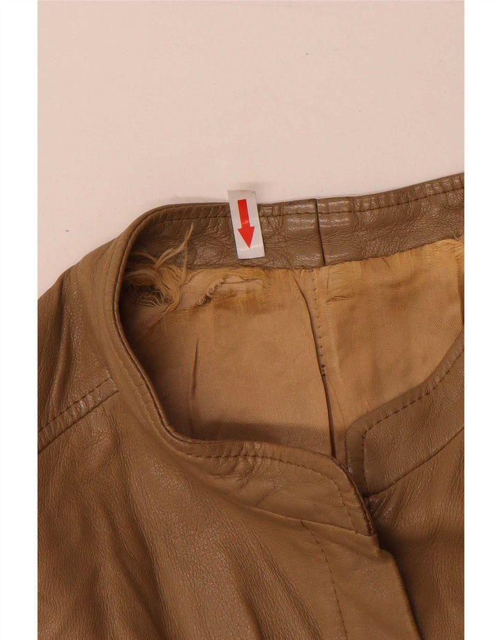 Marpel Dame Læderjakke IT 44 Medium Brun