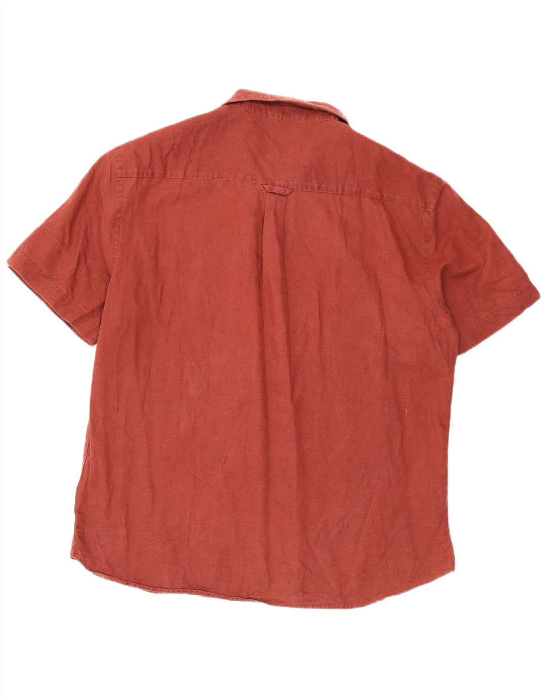 Zara Herre Kortærmet Relaxed Fit Pullover Shirt Large Burgundy