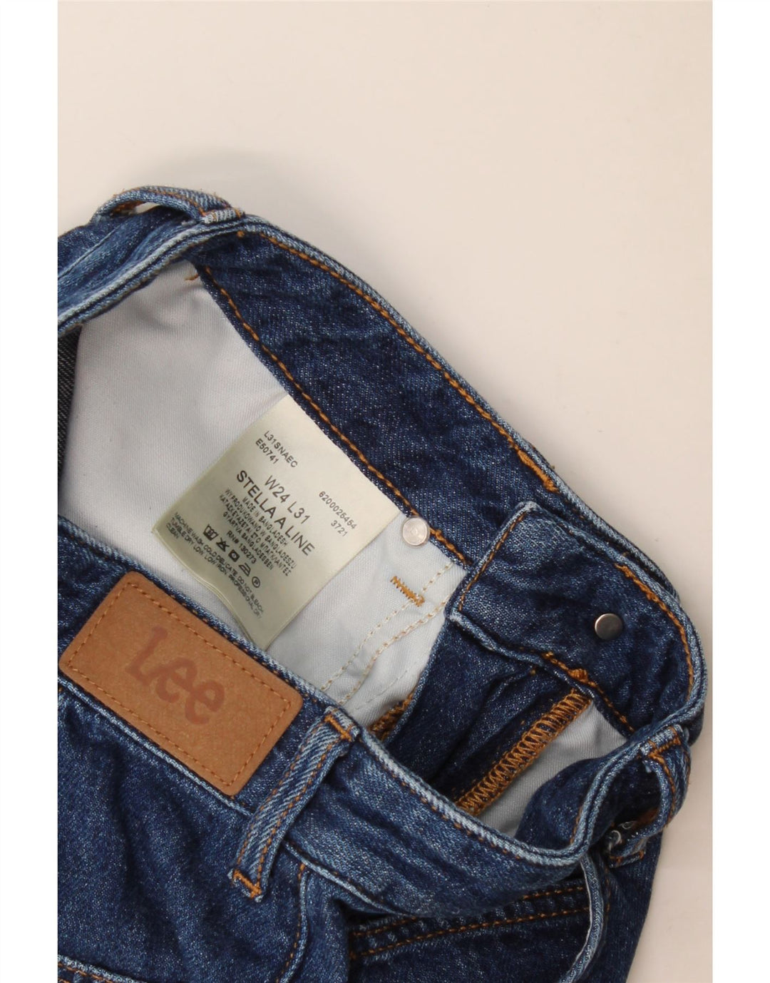 Lee Dame Stella Jeans med brede ben W24 L25 Blå Bomuld
