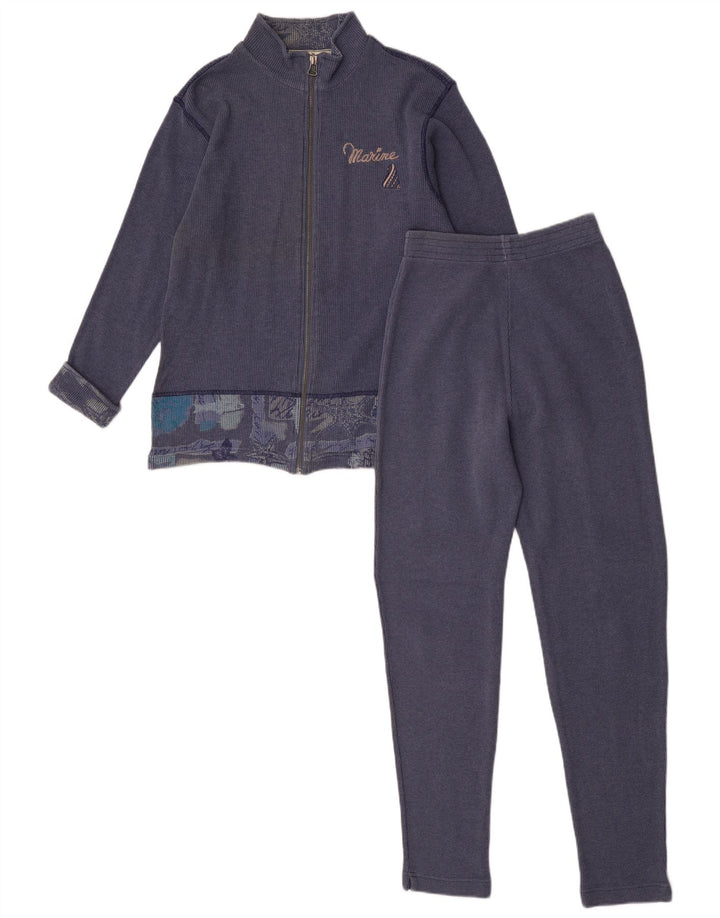 LOTTO Dame grafisk hel træningsdragt UK 10 Small Navy Blue Geometric