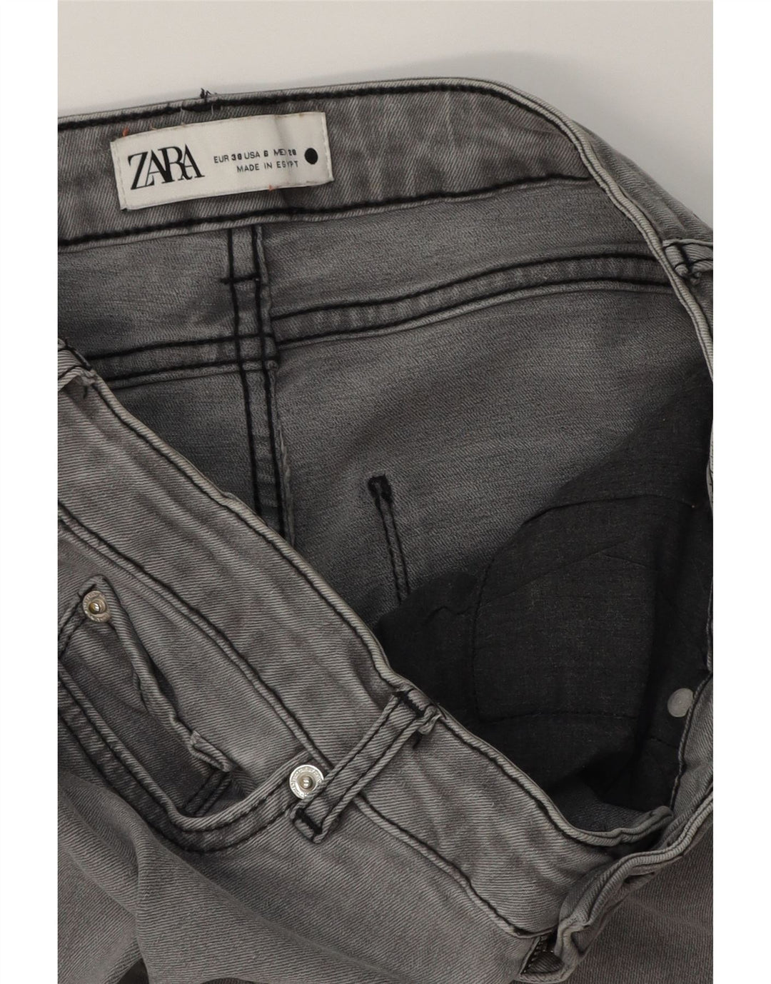 ZARA Dame Flared Jeans EU 38 Small W28 L32 Grå