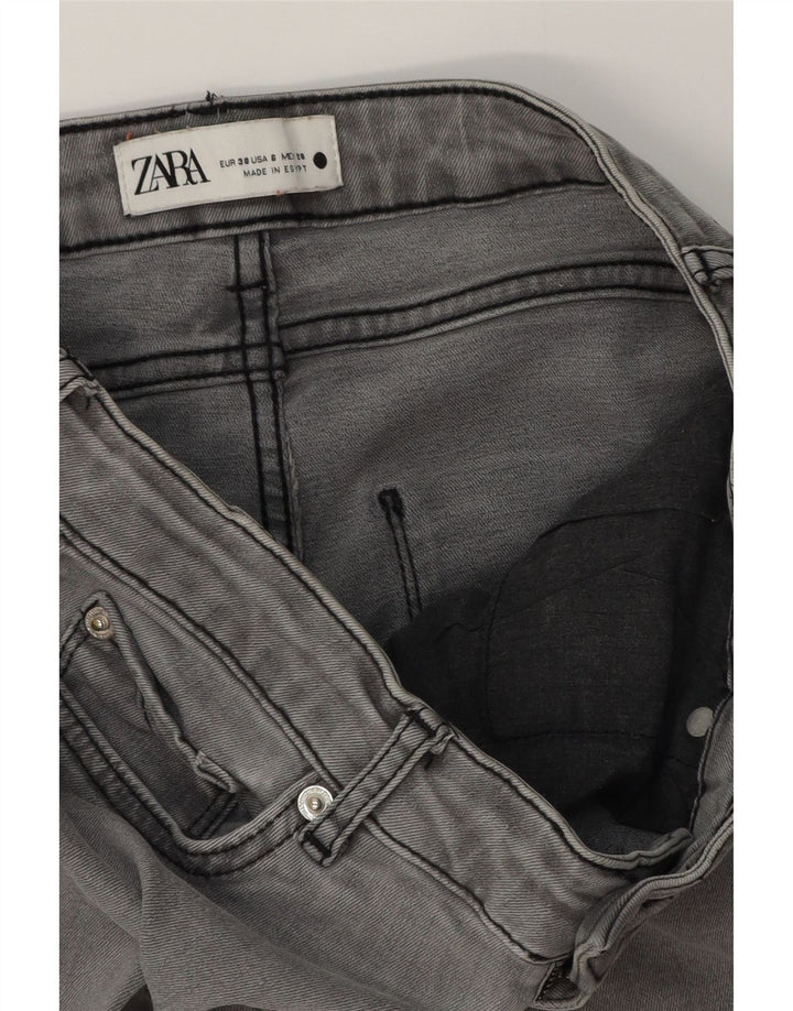ZARA Dame Flared Jeans EU 38 Small W28 L32 Grå