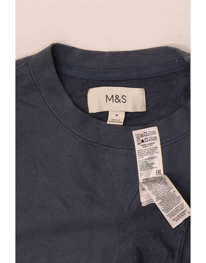 Marks & Spencer Herre sweatshirt Jumper Medium Navyblå Bomuld