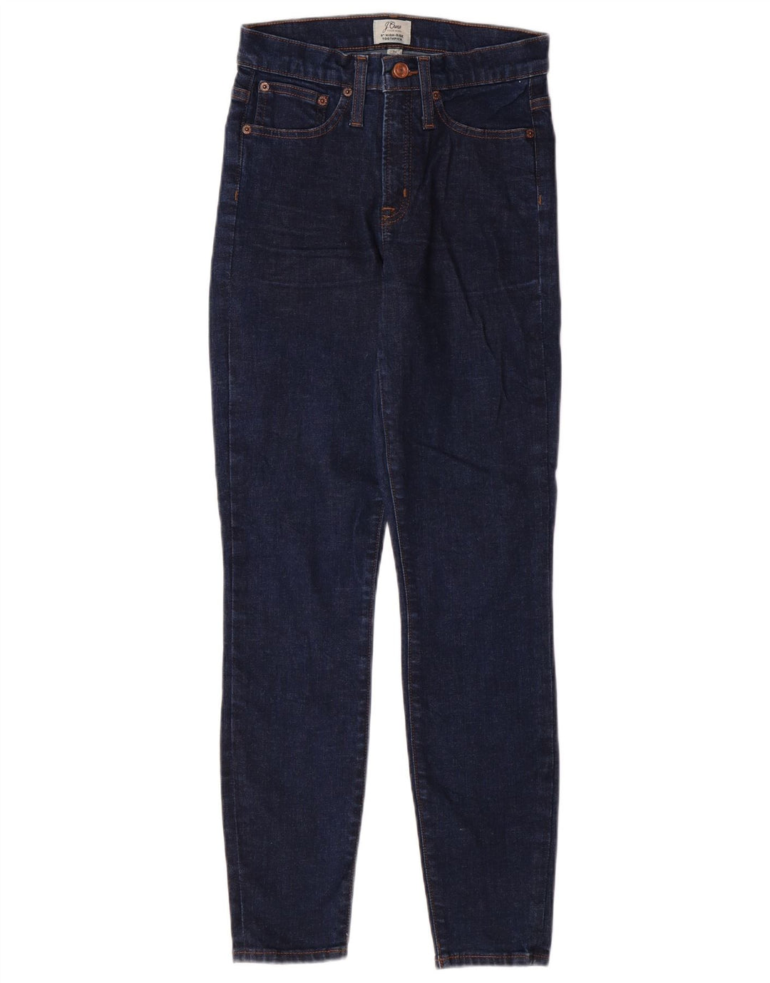 J. CREW Dametandstikker Højtaljede Skinny Jeans W26 L29 Marineblå Bomuld